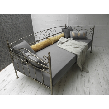 Łóżko sofa metalowa Lilli 160 kute ze stelażem